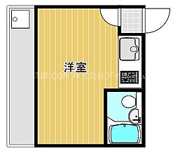 大宝新深江C.Tスクエアー ワンルームの間取図画像