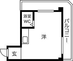 ロイヤル神路1 ワンルームの間取図画像