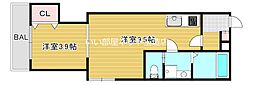 センターポート 1LDKの間取図画像