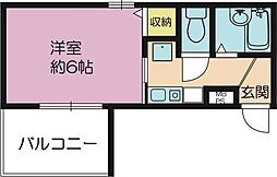眞柄ビル 1Kの間取図画像
