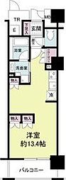 エル・セレーノ上本町レジデンス ワンルームの間取図画像
