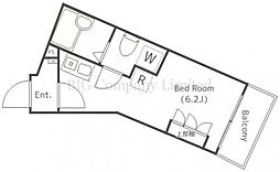 ジェムストーン目黒南 2階ワンルームの間取り