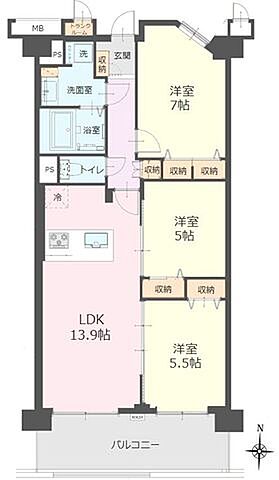 間取り ザ・ウインベル練馬武蔵関 3階/309