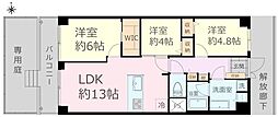 恒陽鷺宮マンション 3LDKの間取図画像