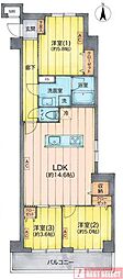宮本37ハイツ 3LDKの間取図画像