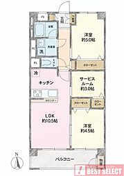東建滝野川マンション 2SLDKの間取図画像
