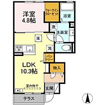 サンガーデン 102 ｜ 長野県長野市青木島１丁目（賃貸アパート1LDK・1階・40.44㎡） その2