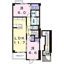 エレガントエコーII 203 ｜ 長野県千曲市大字稲荷山233-1（賃貸アパート2LDK・2階・61.91㎡） その2