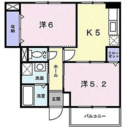 ハッピー・エディ・タウン 2Kの間取図画像