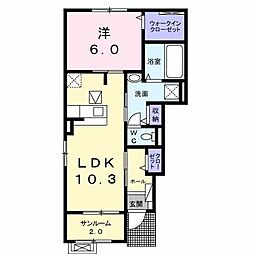 ジェネラフォレJNS 1LDKの間取図画像
