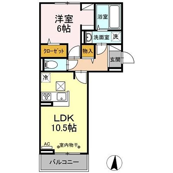 ファルコンベース若宮 ｜長野県長野市若宮 2丁目(賃貸アパート1LDK・3階・42.62㎡)の写真 その2