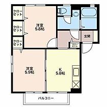 グリーンハイツ　Ｅ棟  ｜ 長野県須坂市墨坂２丁目（賃貸アパート2K・2階・43.54㎡） その2