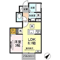 グランディス 101 ｜ 長野県長野市大字高田（賃貸アパート1LDK・1階・28.21㎡） その2