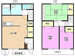 ハウスエンプレス 1階3LDKの間取り