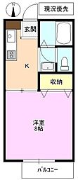 パークハウス 1Kの間取図画像
