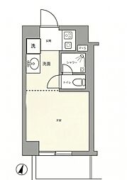 中野弥生町スカイハイツ 1Kの間取図画像