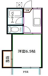 JR中央本線 高円寺駅 徒歩10分の賃貸アパート 1階1Kの間取り