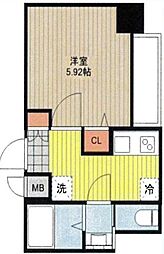 JR中央本線 阿佐ケ谷駅 徒歩4分の賃貸マンション 5階1Kの間取り