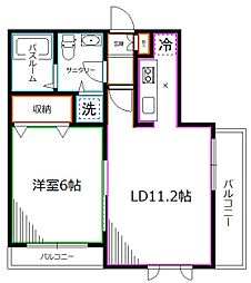 東京メトロ丸ノ内線 新高円寺駅 徒歩6分の賃貸マンション 3階1LDKの間取り