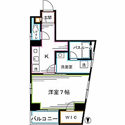 西武新宿線 野方駅 徒歩9分の賃貸マンション 5階1Kの間取り