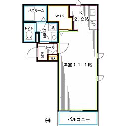 JR総武線 高円寺駅 徒歩1分の賃貸マンション 3階ワンルームの間取り