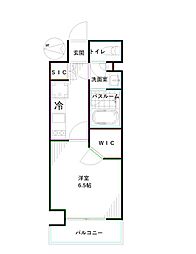JR中央本線 高円寺駅 徒歩2分の賃貸マンション 12階1Kの間取り