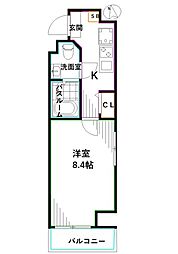JR中央本線 高円寺駅 徒歩5分の賃貸マンション 5階1Kの間取り