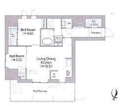 JR総武線 阿佐ケ谷駅 徒歩5分の賃貸マンション 9階2LDKの間取り
