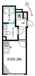 京王線 笹塚駅 徒歩12分の賃貸マンション 3階ワンルームの間取り