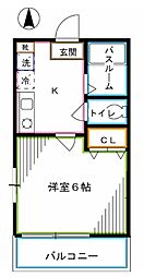 ハウズ高円寺 1Kの間取図画像