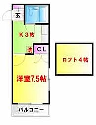 フェリーズ高円寺南 1Kの間取図画像