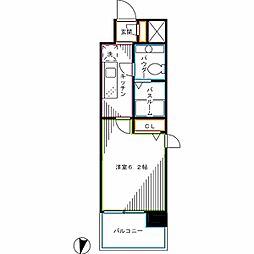 ステージグランデ新高円寺 1Kの間取図画像