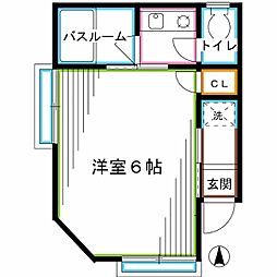 パールハイツ 1Kの間取図画像