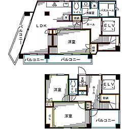 MSビル 3LDKの間取図画像