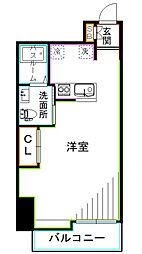 プリ・ヴェール新中野 ワンルームの間取図画像