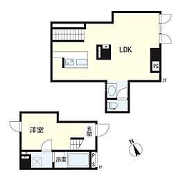JR中央本線 吉祥寺駅 徒歩9分の賃貸マンション 1階1LDKの間取り