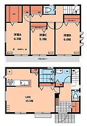 小川町1丁目478戸建賃貸住宅 3LDKの間取り