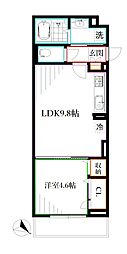 D-comodo深大寺北町 1LDKの間取図画像