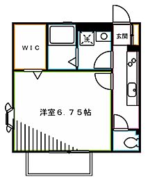 ロイヤルハイツ3 1Kの間取図画像