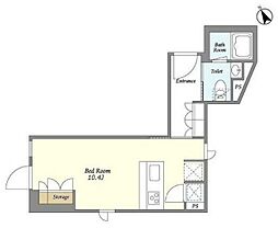 KDXレジデンス吉祥寺 ワンルームの間取図画像