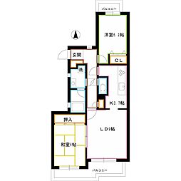 井の頭パークプラザ 2LDKの間取図画像