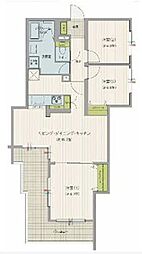ステラガーデン武蔵小金井B棟 3LDKの間取図画像