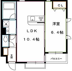 クリノン 1LDKの間取図画像