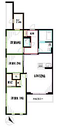 ヴェルデルークス美鷹 3LDKの間取図画像