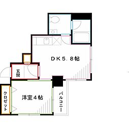 多加はしBLD. 1DKの間取図画像