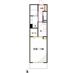 エル・フラワー 1Kの間取図画像