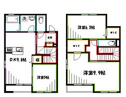 メルエルナ 3DKの間取図画像