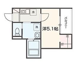 メルラス吉祥寺 1Kの間取図画像