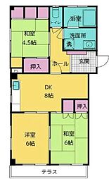 シャトレ高山 3DKの間取図画像