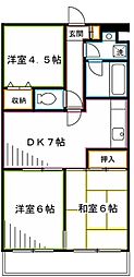 ベルメゾン欅 3DKの間取図画像